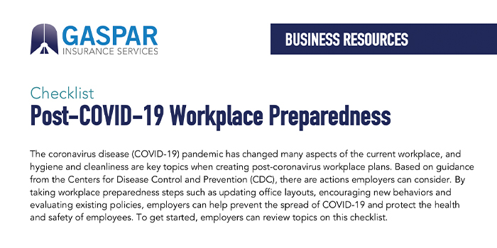 Post-COVID-19 Workplace Preparedness