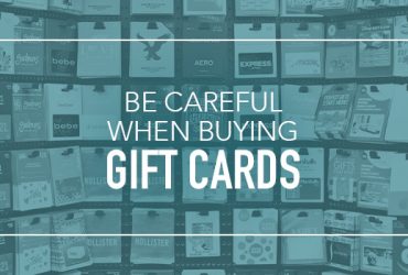 Be Careful When Buying Gift Cards